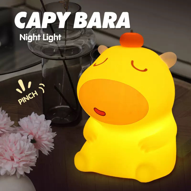 Source Manufacturer Custom-Produced Silicone Night Light Cartoon Animation Appearance Capybara Lulu Capibara Pat Light