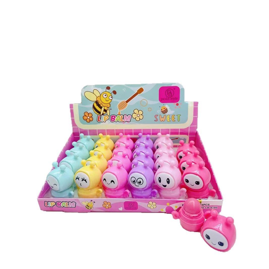 Cross-border new cartoon spherical children lip balm fruit flavor lip balm lip balm lip care wholesale