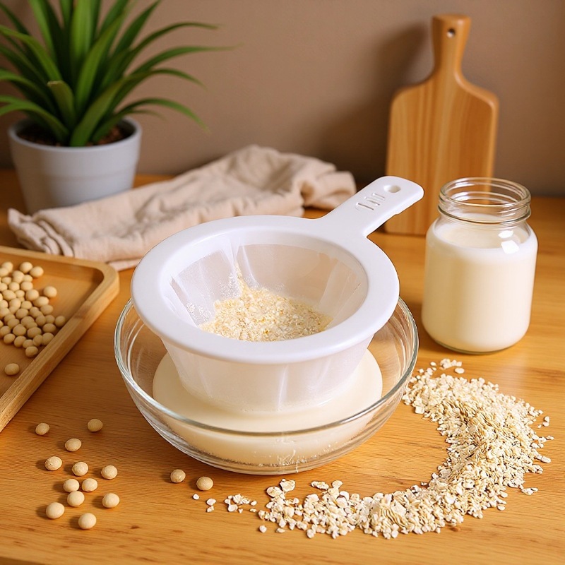 Household Kitchen Soy Milk Filter Residue Juice Filter Sieve Ultra-Fine Colander Handheld Filter Artifact