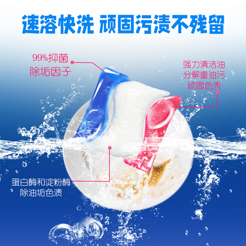 Spot Dishwasher Detergent Dishwashing Beads Factory Mixed Dishwashing Powder Decontamination Sterilization Bright Dishwashing Beads Wholesale