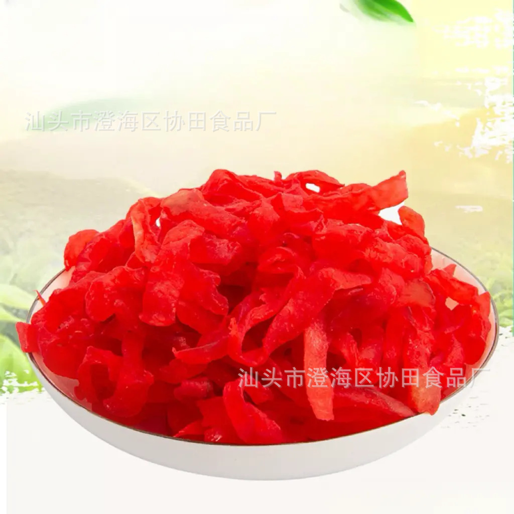 Manufacturer Wholesale Red Papaya Shreds, Dried Fig Shreds, Bulk Export Candied Fruits, Red Papaya Shreds