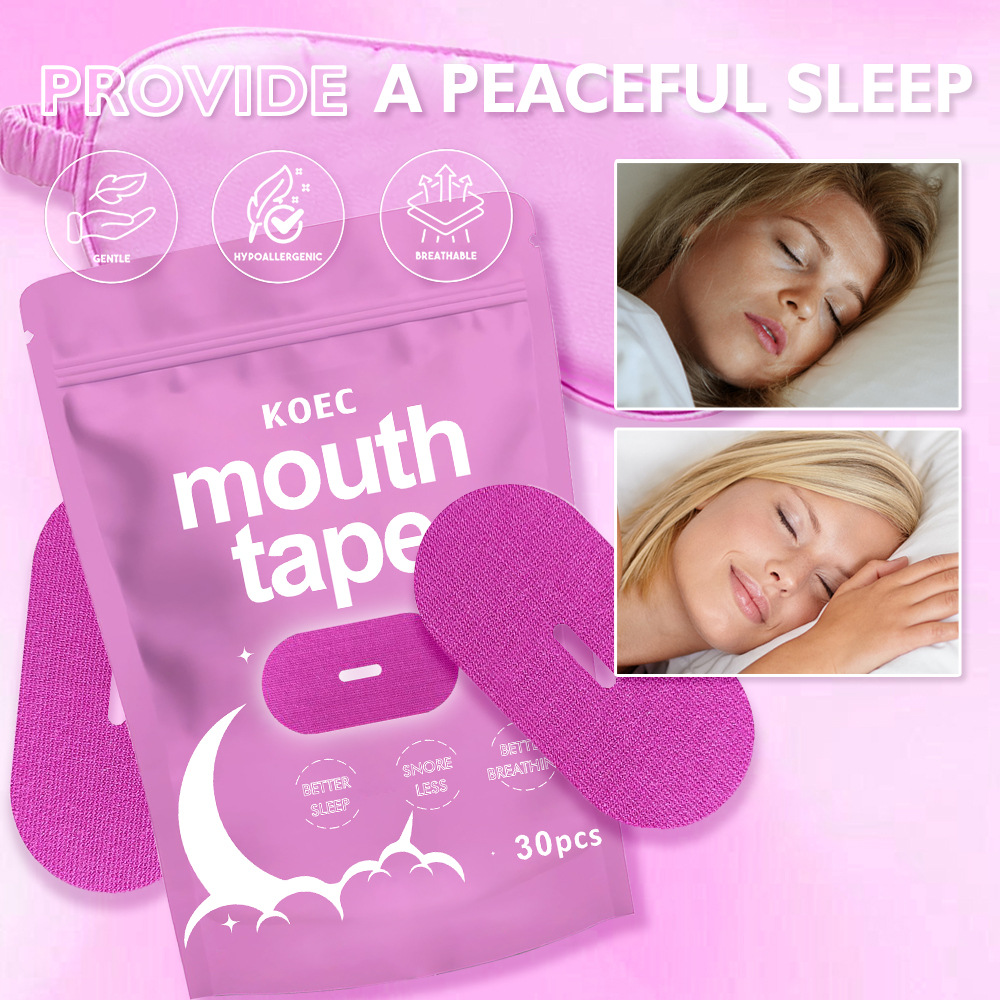 Koec Sleep Breathing Patch Relieves Breathing, Prevents Snoring, Stops Snoring, Closed Mouth and Nose Patch 30 Pieces, Cross-Border Hot Model Wholesale