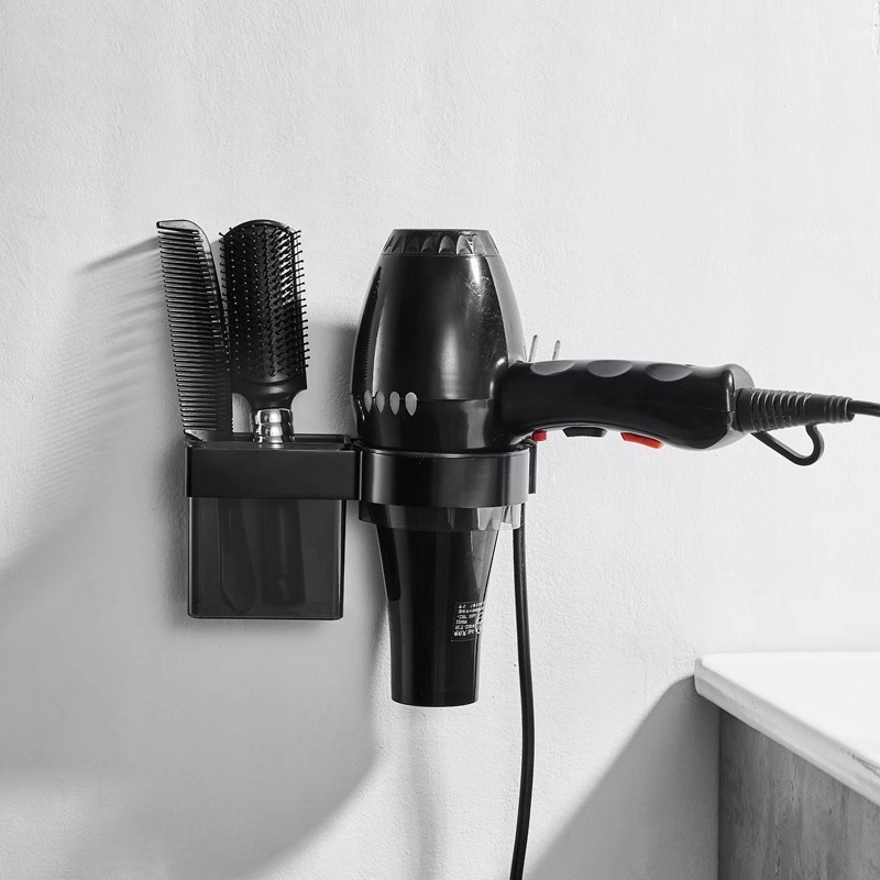 Стеллаж для фена, вешалка для фена, настенный стеллаж для ванной, без отверстий для установки