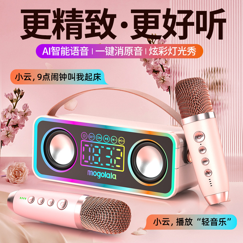Home ktv Sound card audio suit mobile live microphone all-in-one Bluetooth Speaker Microphone full set