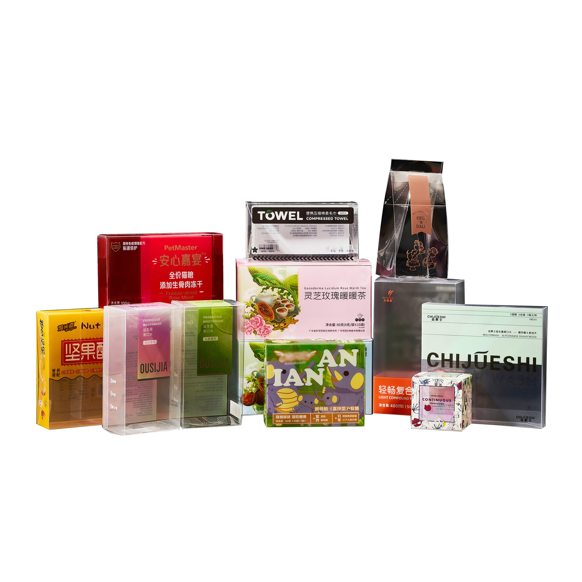 Printing Manufacturer Pet, Pp Colorful Frosted Plastic Box Customization Tea Box Pvc Transparent Packaging Box Customization