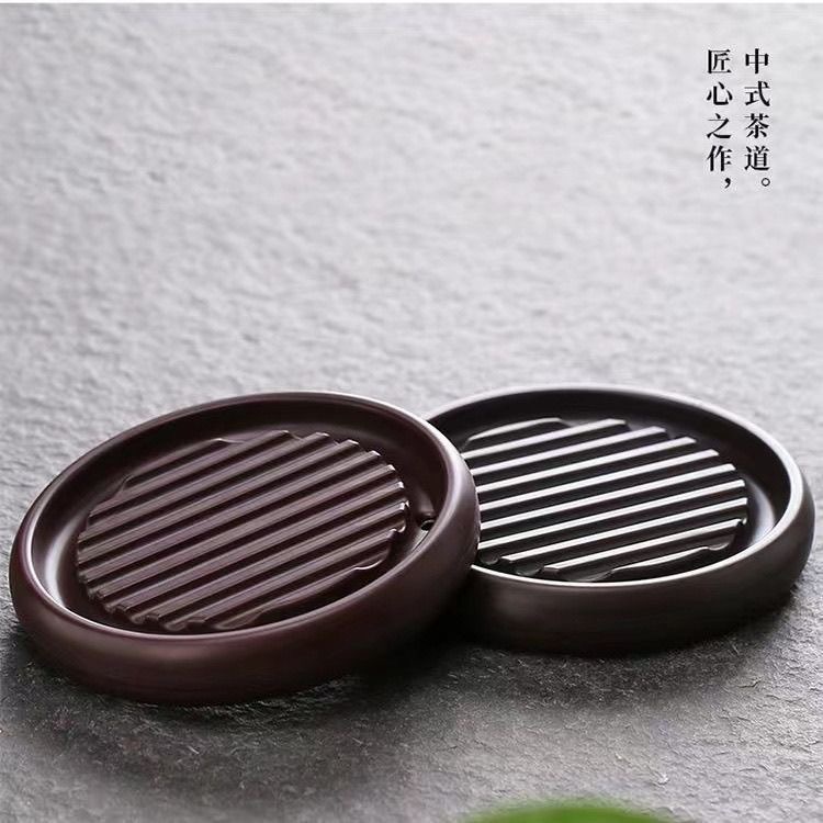 Manufacturer Wholesale Electric Kettle with Dry Bubble Table Household Tea Set Accessories Chinese Purple Sand Pot Tea Cup Base Non-Slip and Heat Insulation