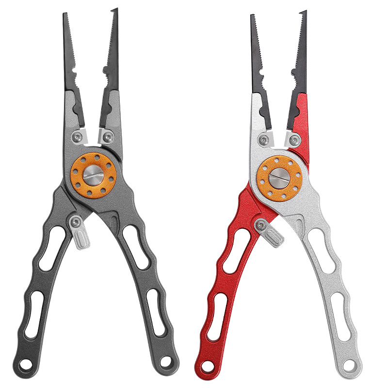 Ножницы для рыбалки из нержавеющей стали и алюминиевого сплава, длинные щипцы для рыбалки на открытом воздухе, щипцы для рыбы с открытым ртом, кольцевые щипцы для рыбалки