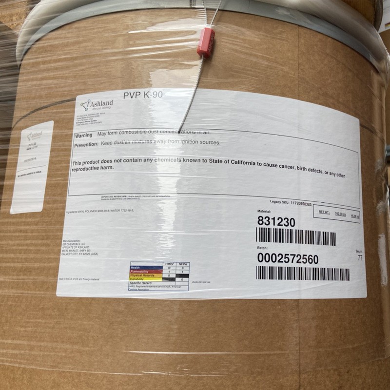 Ashland Pvp K-90 | Polyvinylpyrrolidone | High Viscosity Film-Forming Polymer |   9003-39-8