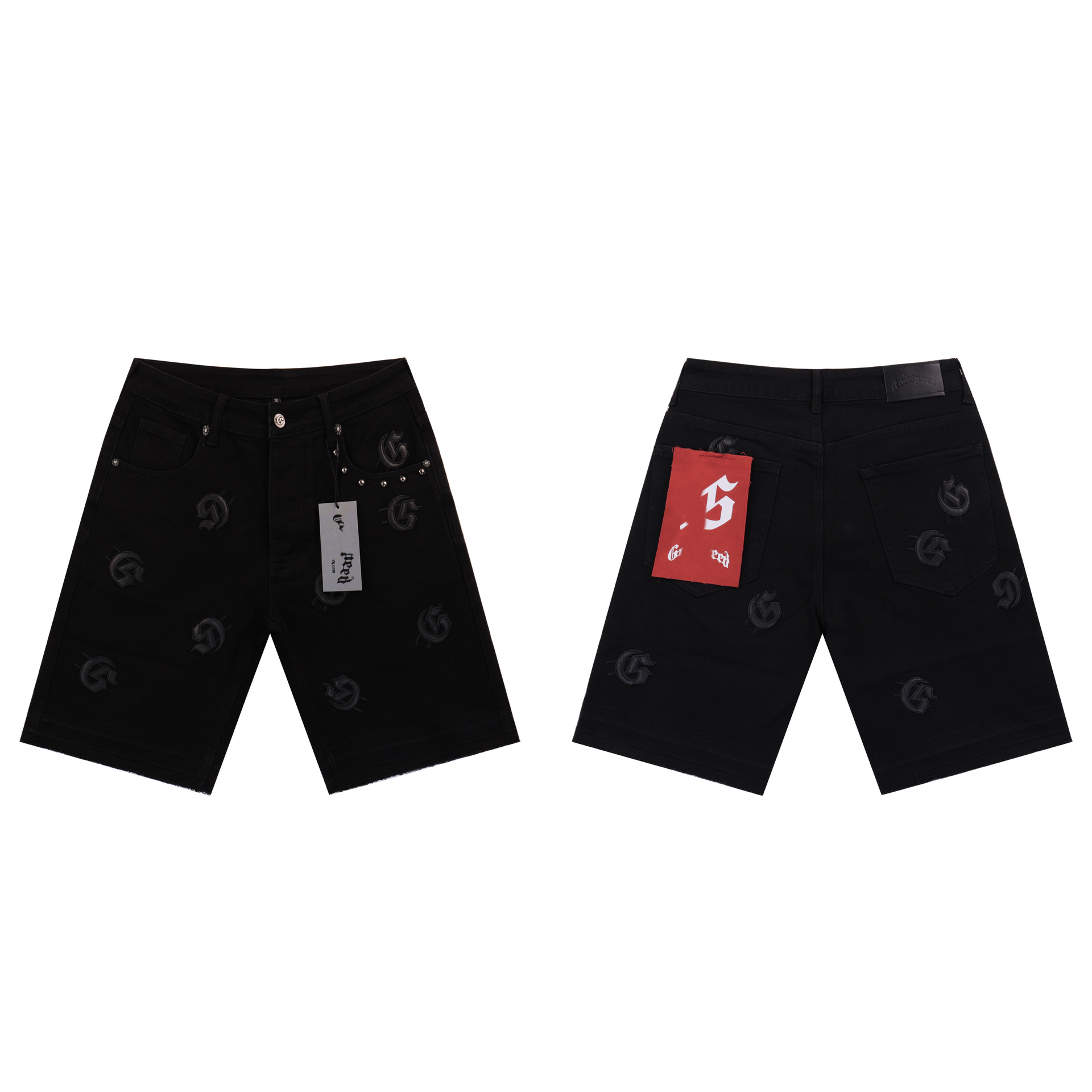 Denim Shorts 2025 Summer New Style Godspeed Letter Patch Fashion Trendy Brand Washed Sports Casual Pants for Men