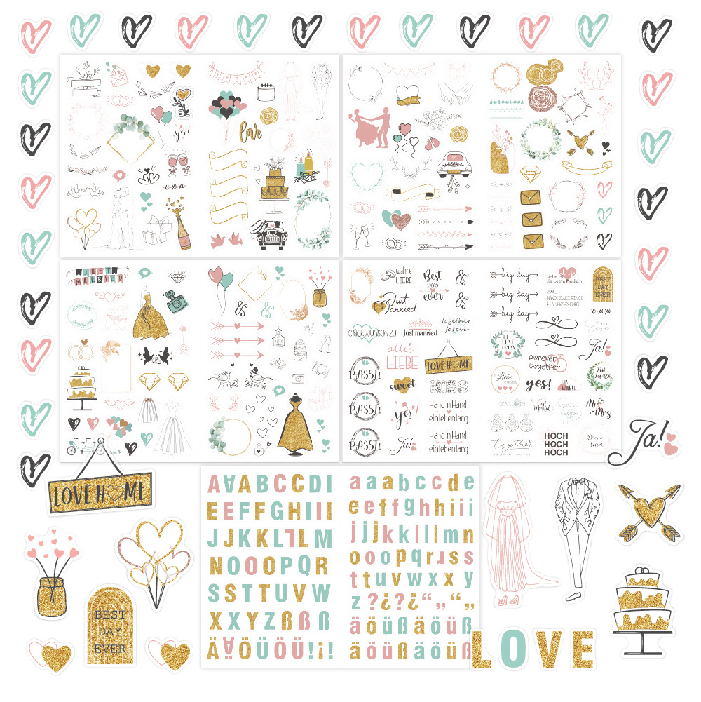 Customized Cross-Border Holographic Laser Stickers for Kidsren English Inspirational Cartoon Animal Graffiti Computer Luggage Stickers