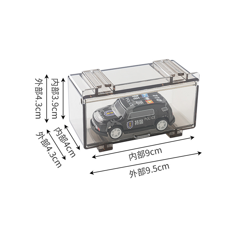 Hot Wheels Display Box Transparent Dust-Proof Stackable Collection Children's Alloy Car Model Domeka Storage Box