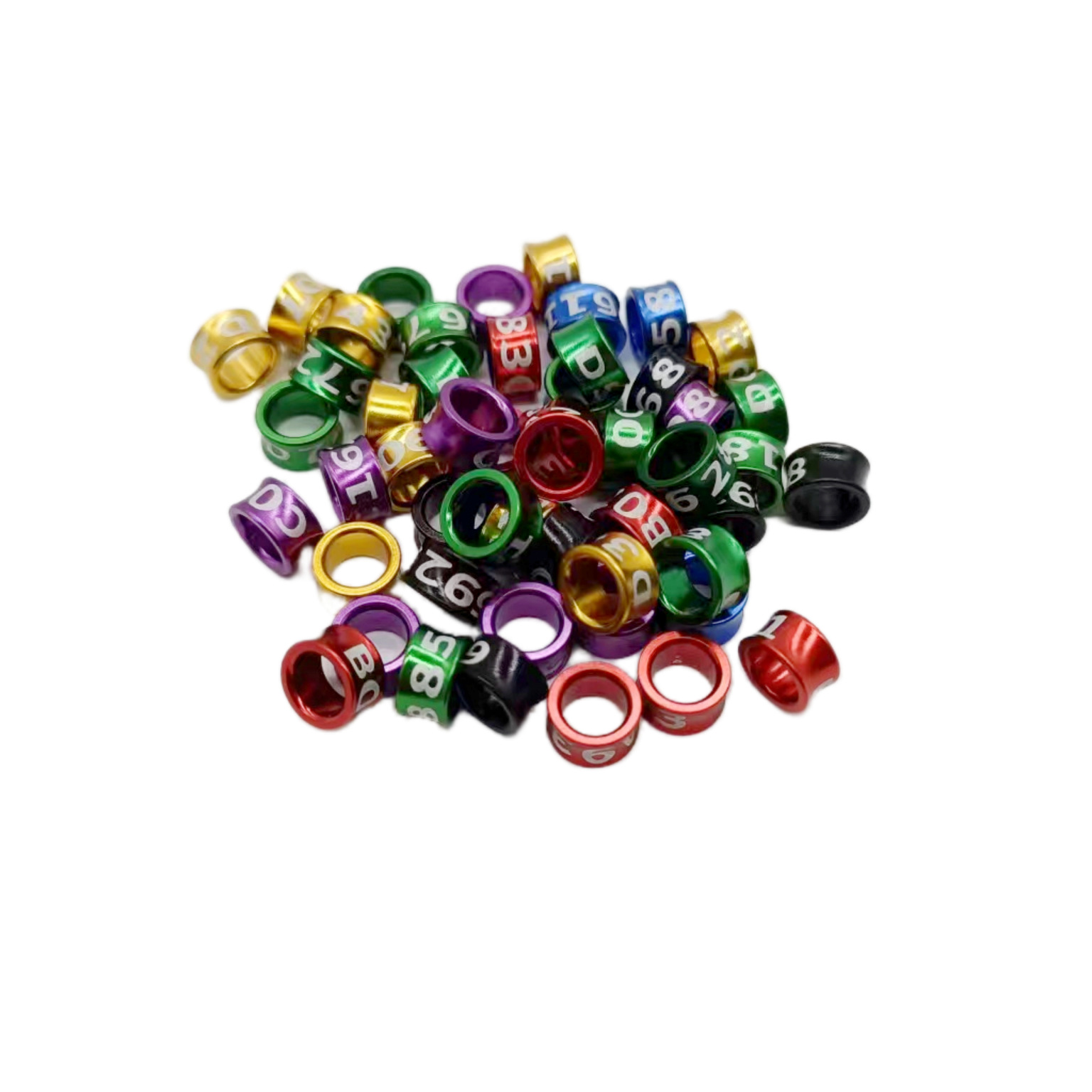 Factory direct Bird ring pigeon foot ring parrot identification ring electroplating alloy closed foot ring wholesale tiger skin Peony