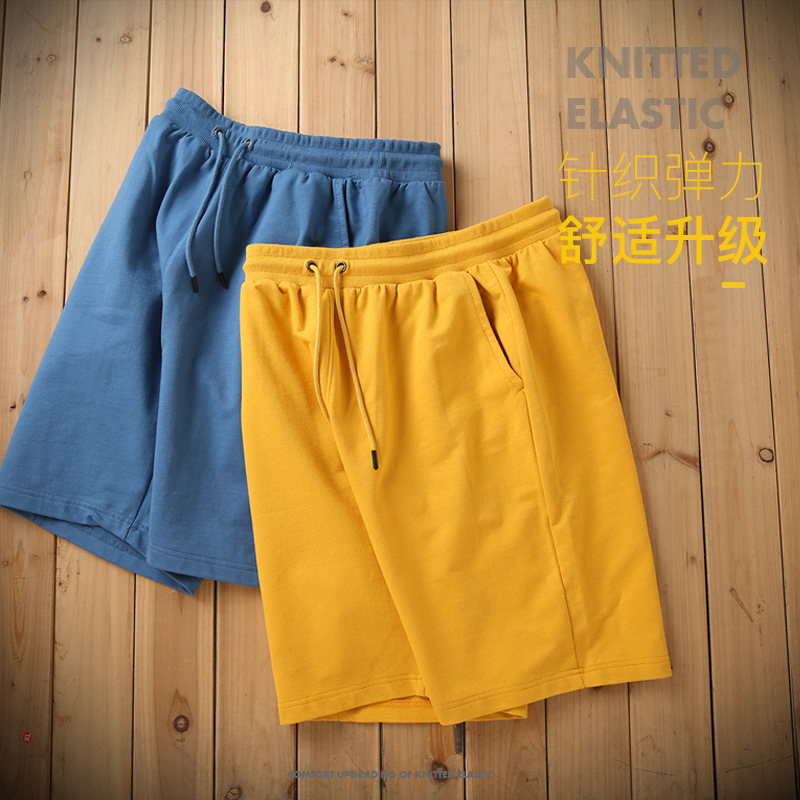 Summer Must-Have Trendyy Live Broadcast Popular Small Terry Combed Cotton Shorts Simple Bottoms with Logo Printing and Drop Shipping