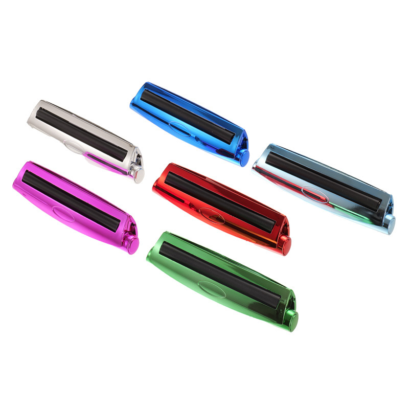 Best-Selling Electroplated 110mm Cigarette Rolling Machine Plastic Tapered Manual Cigarette Rolling Machine Cigarette Filler Cigarette Set Electroplated Model
