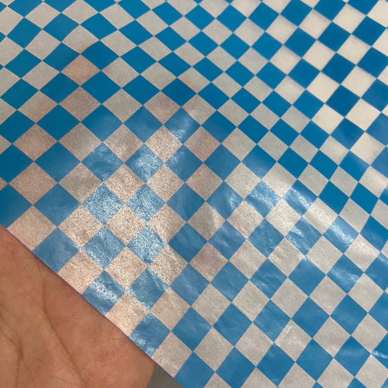 Grid Chessboard Translucent Paper Compartment Paper Disposable Dinner Plate Pad Paper Can Be Customized in Size