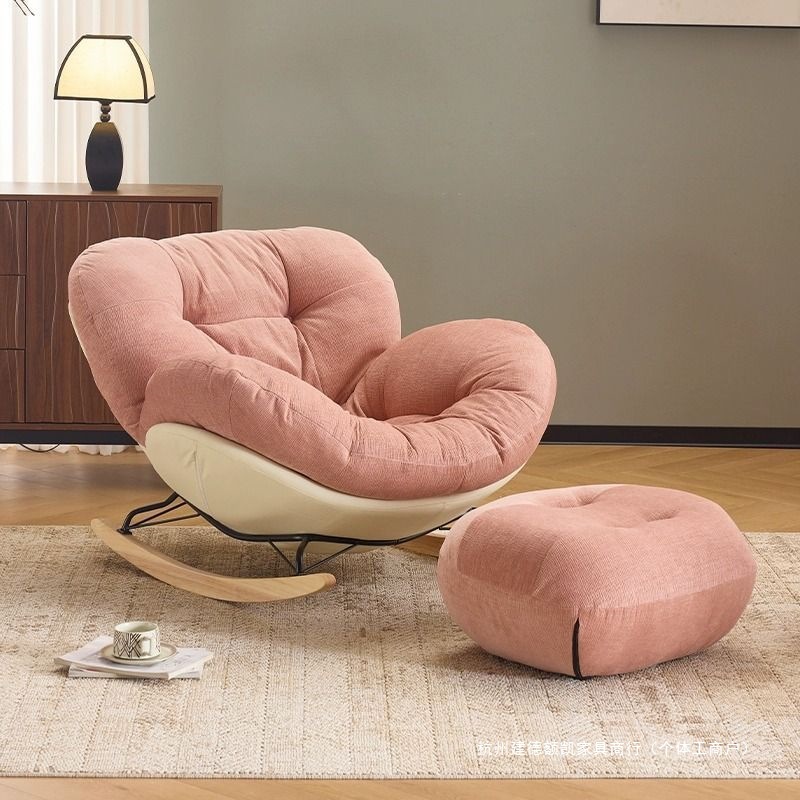 Lazy Lounge Chair, Casual Cream Style, Girls Can Lie down and Sleep, Single Sofa, Balcony Living Room, Cloud Sofa, Rocking Chair