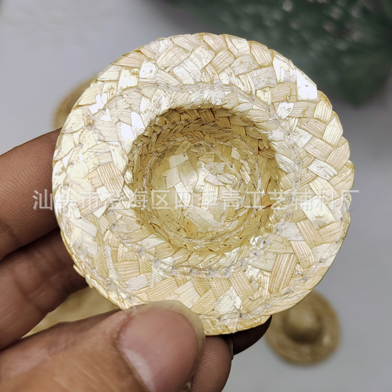Squirtle Hand-Woven Wheat Straw Hat Mini Pet Little Yellow Duck DIY Doll Hat Self-Deprecating Bear