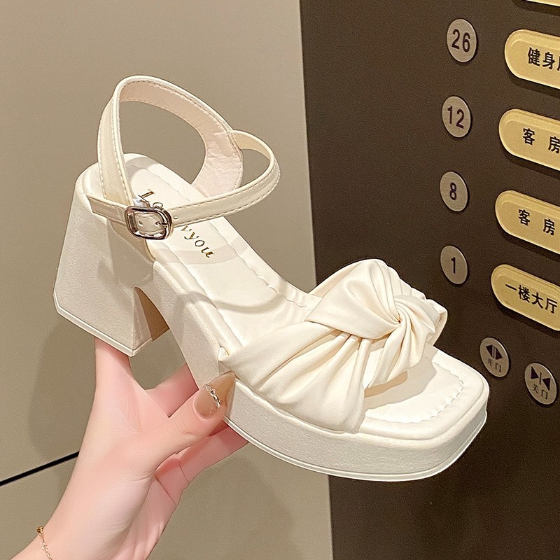 Новые водонепроницаемые платформенные сандалии на высоком каблуке с открытым носом, толстый каблук, модные сандалии оптом