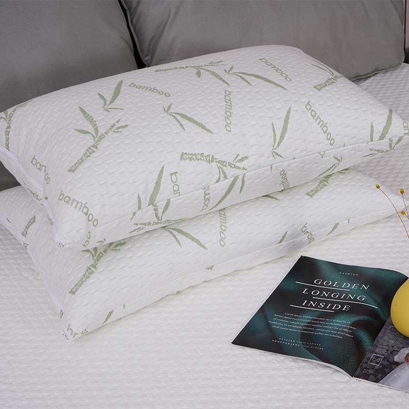 Anti-Pilling Bamboo Fiber Air Layer Waterproof Pillowcase Pillow Core Protective Cover Cross-Border Hotel Home Dormitory Pillowcase