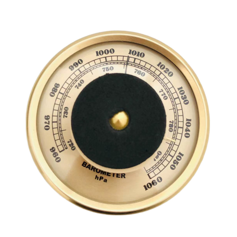 70mm 90mm Gold Pointer Type Air Pressure Gauge Household Sunny and Rainy Meter Pressure Gauge Calibration Adjustable Air Pressure Gauge