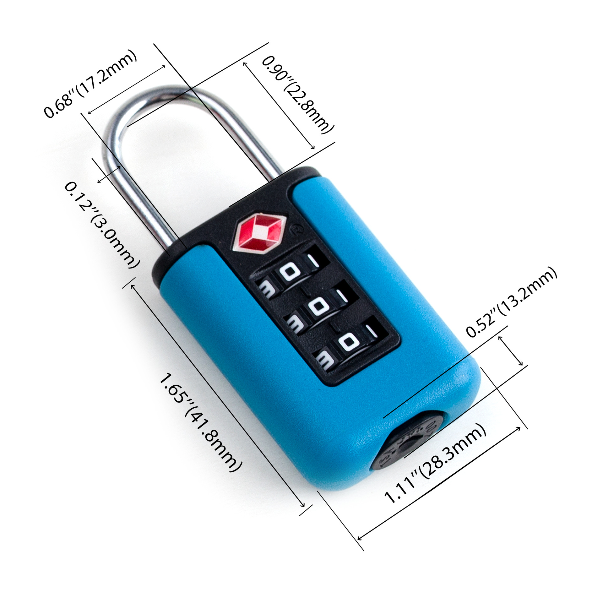 New Mini Customs Lock for Travel Luggage Abroad Colorful Luggage Password Lock Tsa Customs Password Padlock