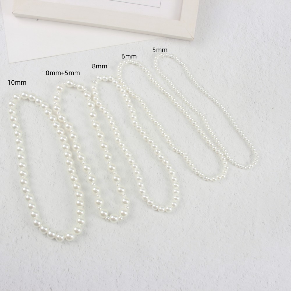Children's imitation pearl necklace girls plastic pearl beaded handmade small gifts Yiwu jewelry wholesale
