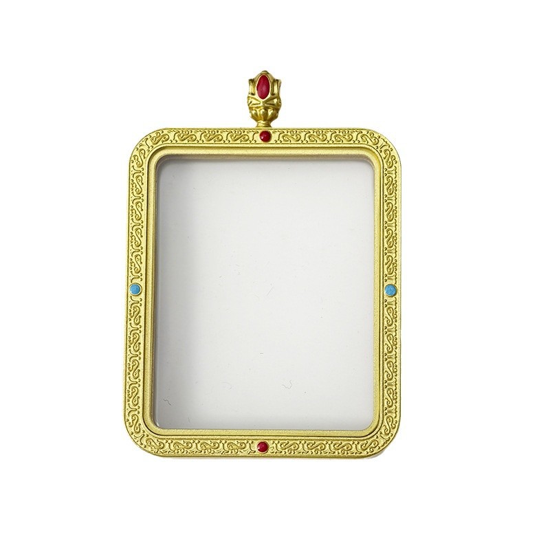 Transparent Double-Sided Thangka Gawu Box Pendant Wutai Mountain Thangka Double-Sided Thangka Replaceable Pattern Pendant Xizang Style Pendant