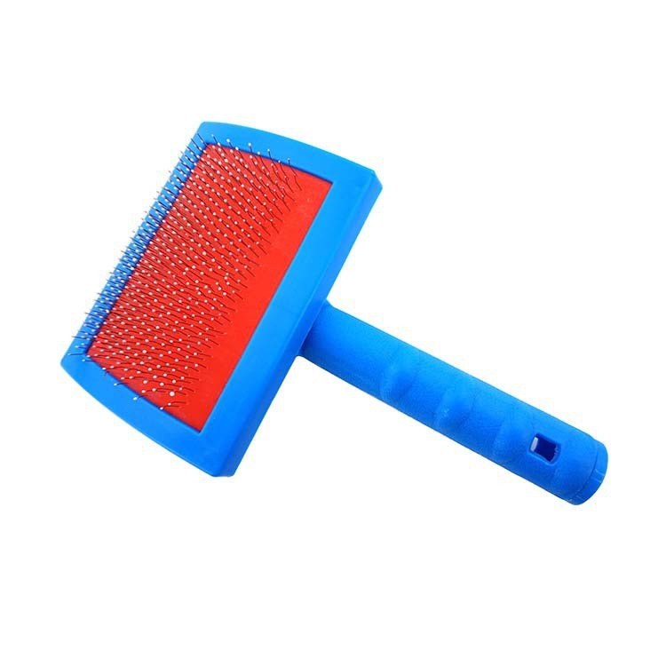 Factory direct pet fur collar fur care brush blue stainless steel needle comb cat and dog comb hair pet comb