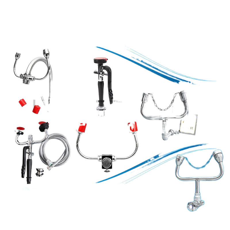 Faucet Eyewash 304 Simple Eyewash Double-Port Eyewash Wall-Mounted Emergency Eyewash Factory Inspection