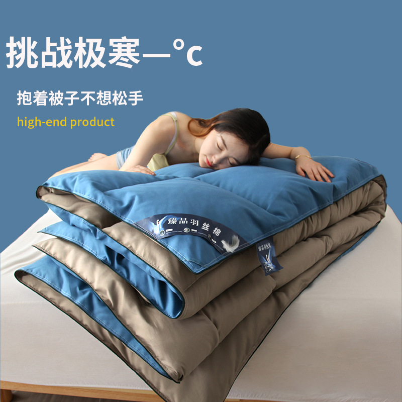 Feather Velvet Deep Sleep Quilt Winter Quilt Student Dormitory Medium Thick Four-Season Universal Spring & Fall Quilt Core for Students Living on Campus