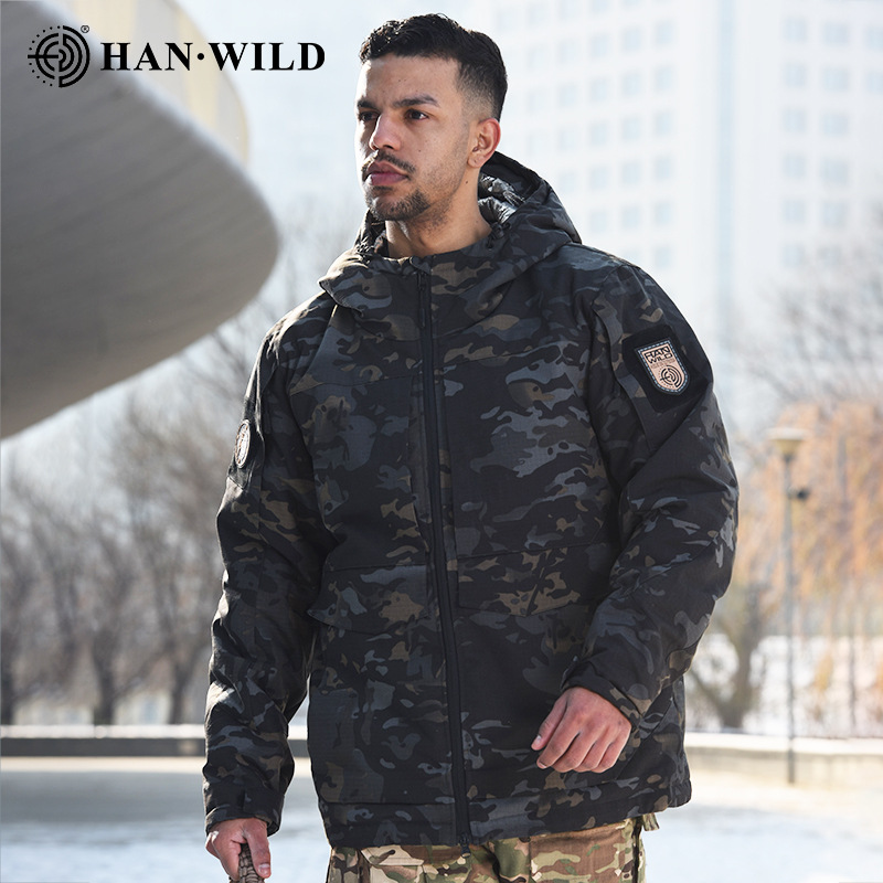 Hanye Heat Reflective Tactical Cotton Jacket for Men and Women Winter Outdoor Camouflage Warm Windbreaker Military Fans Battlefield Cotton Clothing Wholesale