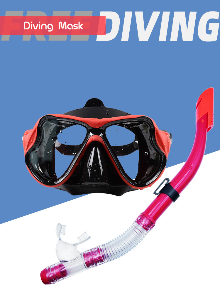 New Adult Men's and Women's Large Vision Mask Children's Diving Goggles suit Semi-dry Snorkeling Equipment Glasses