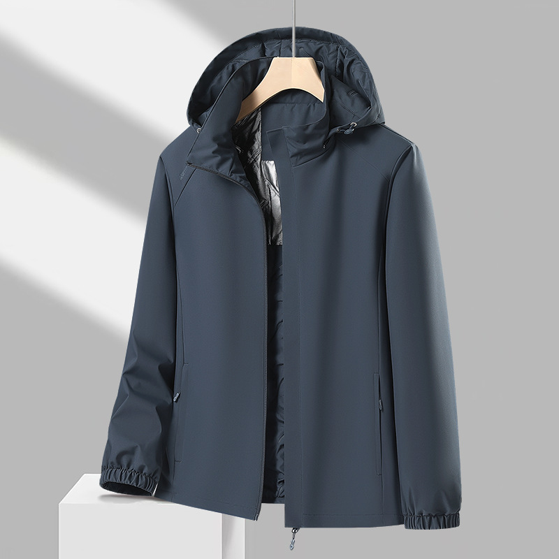 Autumn and Winter Couple's Elastic Graphene Cotton Coat Outdoor Leisure Sports Hooded Thickeneded Warm Windbreaker Cotton Jacket