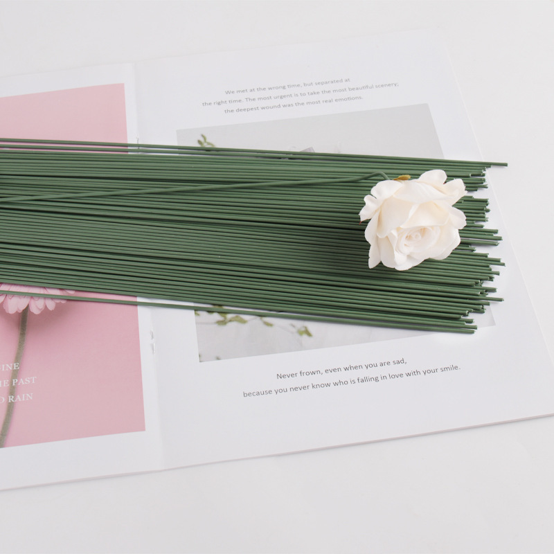 No. 2 Glue Flower Stem Soap Flower Rose Wire Glue-Coated Material Artificial Flower Tape Wholesale D Iy Production