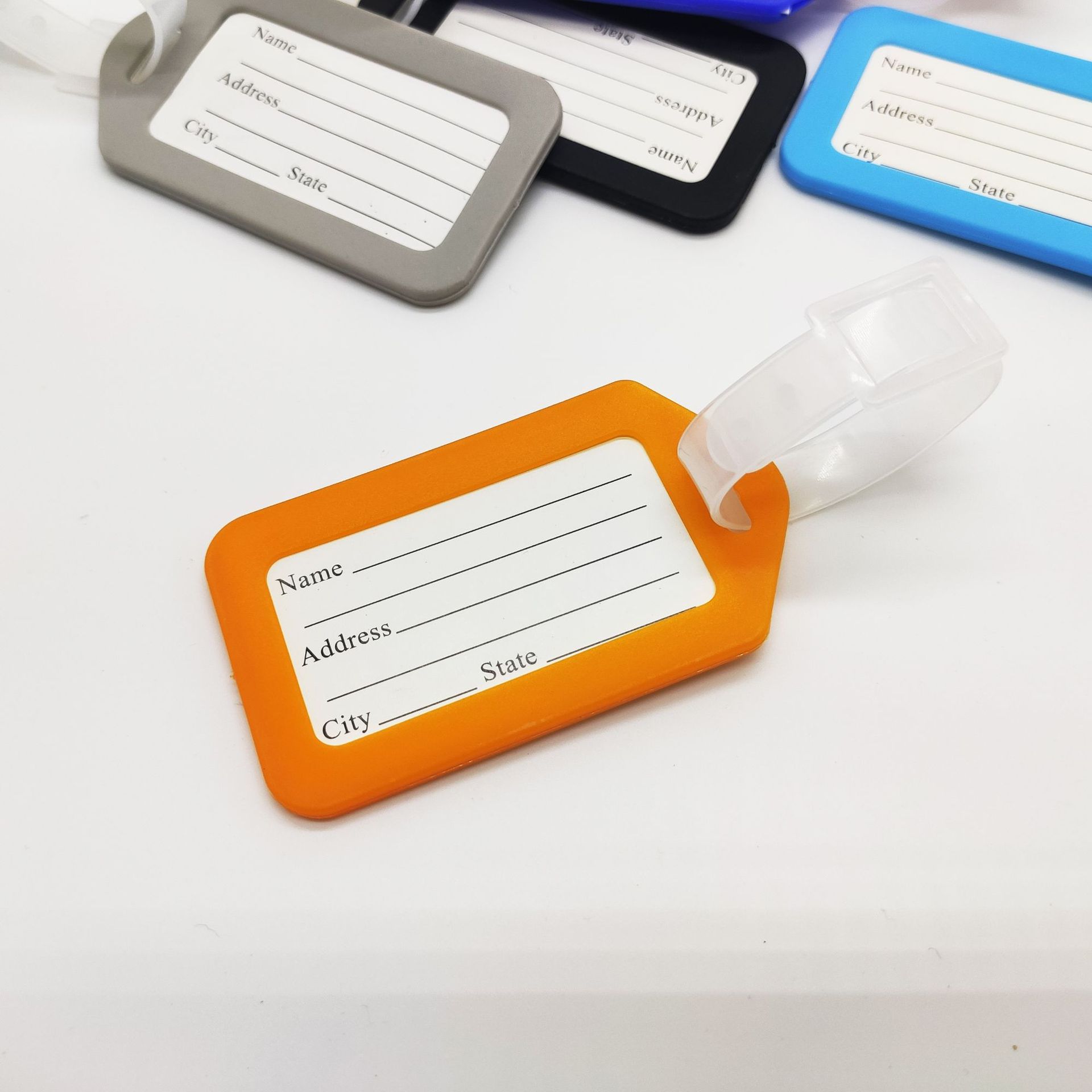 Luggage tag lanyard transparent lanyard luggage tag with luggage tag PE strap transparent strap