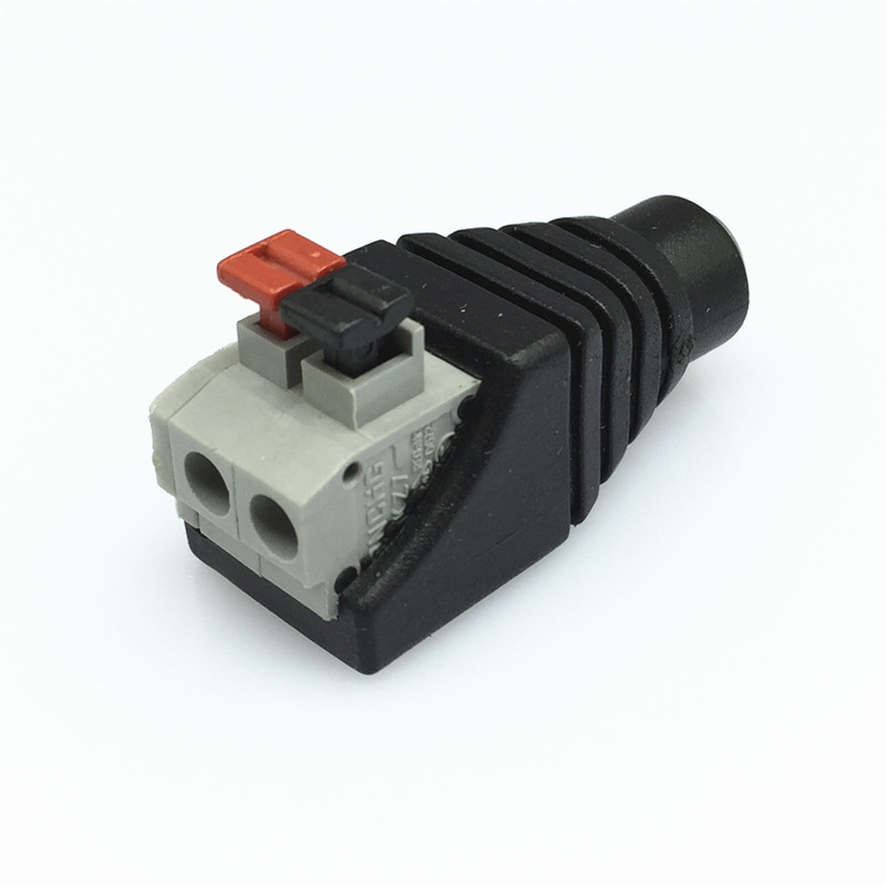 Welding-free push-type DC power connector male and female butt plug 12V surveillance video 5.5*2.1mm connection Terminal