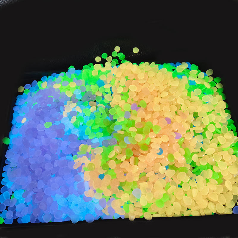 Labeling and Shipping 1cm Small Luminous Stones for Vases, Glowing Pebbles for Fish Tanks, Aquascaping, Cross-Border Fluorescent Pebbles