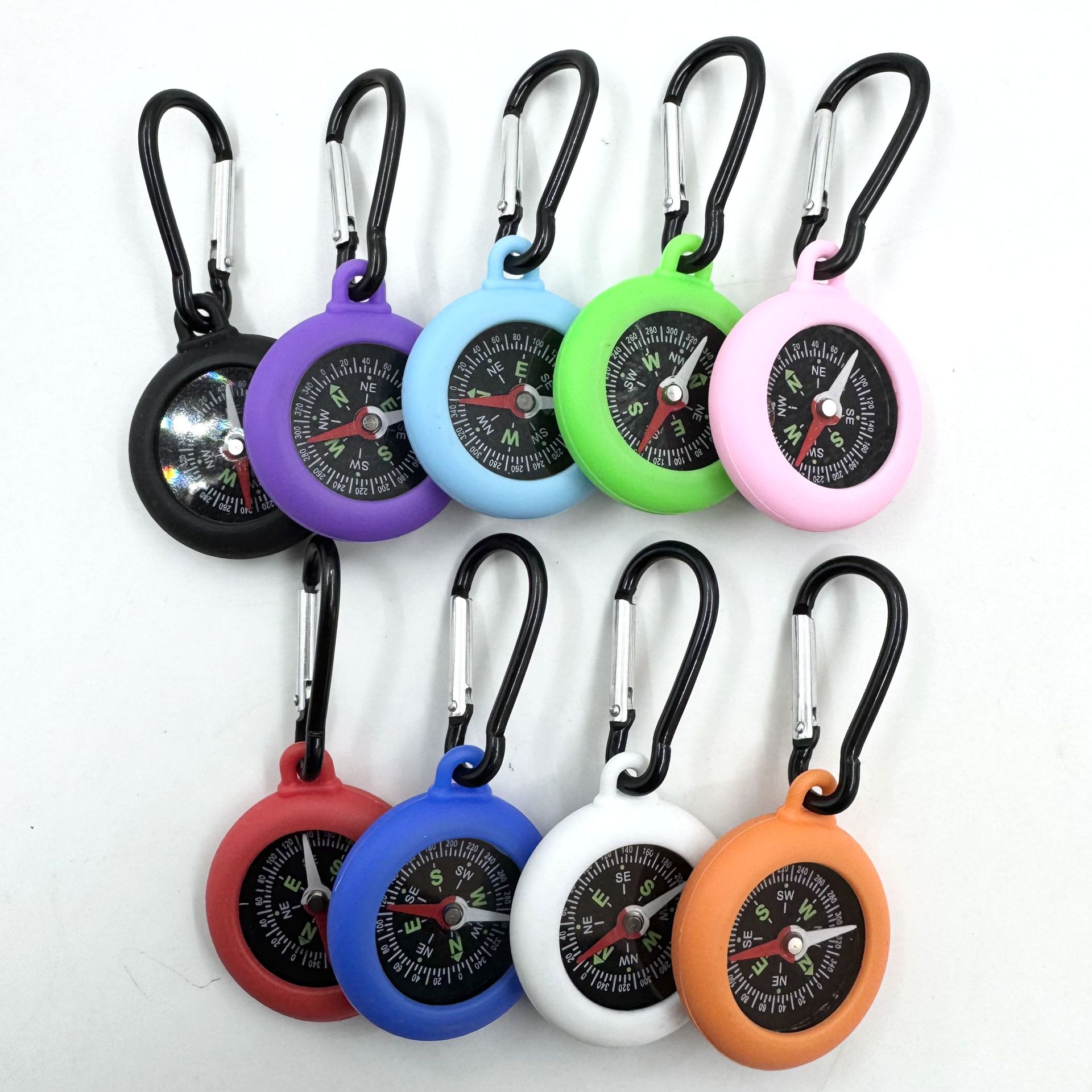 New Silicone Hanging Buckle Compass Mountaineering Buckle Hook Quick Hanging Compass for Outdoor Use