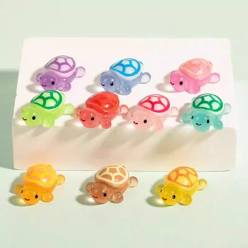 Интернет-знаменитость мультяшная черепаха серия микро-пейзаж аквариумные украшения милые яркие черепашки светящиеся украшения