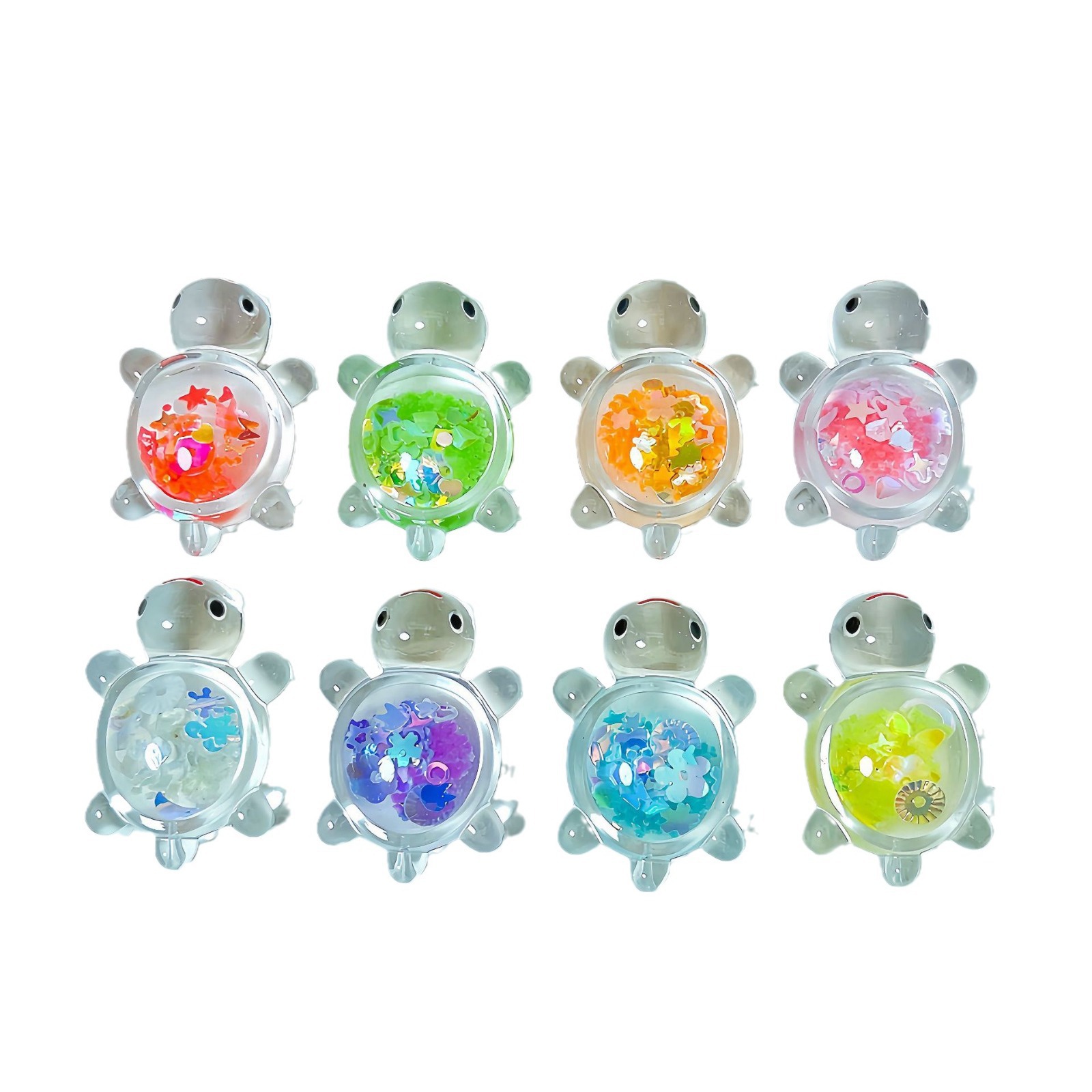 Cartoon Sequins Color Luminous Little Turtle Toy Model Ornaments Doll Little Turtle Marine Luminous Animal Blind Bag