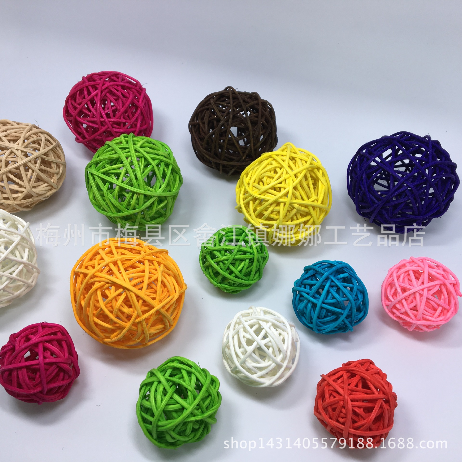 3Cm/Cm Rattan Ball Aromatherapy Rattan Ball Colorfulful Rattan Ball Decorative Ball Kindergarten Environment Layout