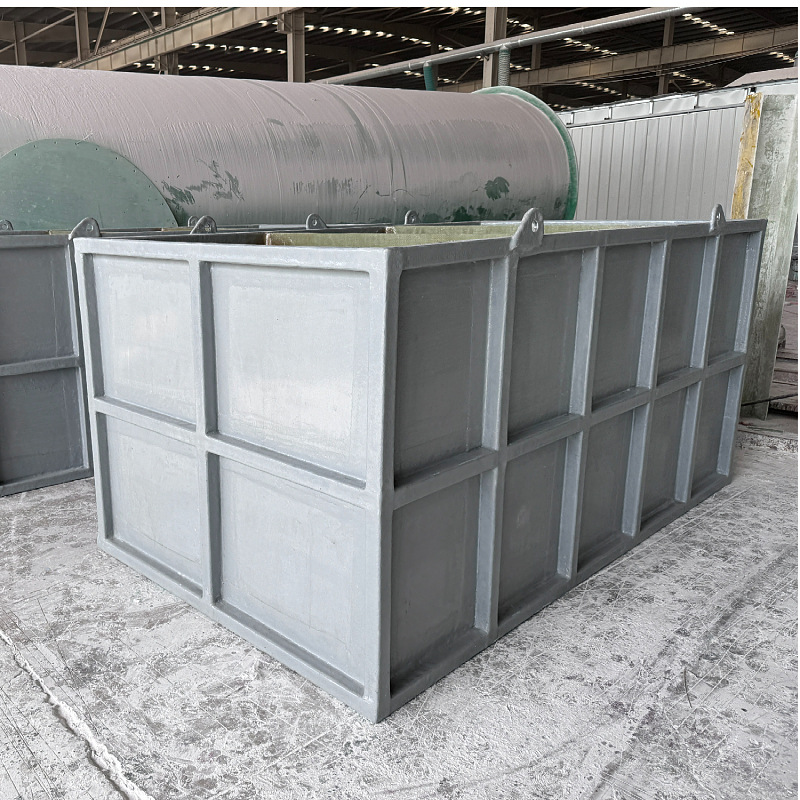 Fiberglass Electrolytic Cell Industrial Oxidation Electroplating Acid Washing Tank Chemical Laboratory Acid and Alkali Resistant Fiberglass Washing E18