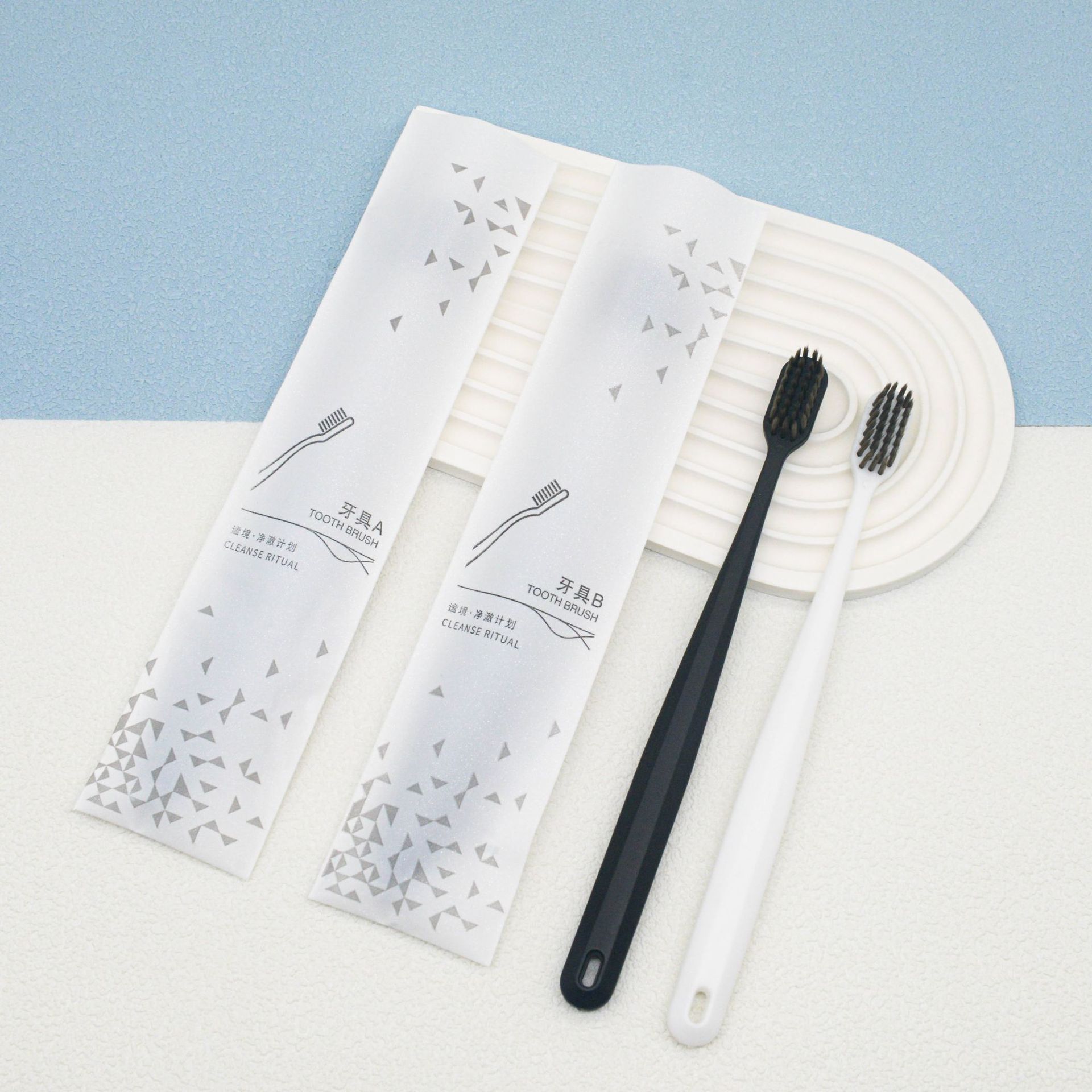 Hotel disposable toothbrush single wholesale hotel bath center Tang Quan disposable single toothbrush factory outlet