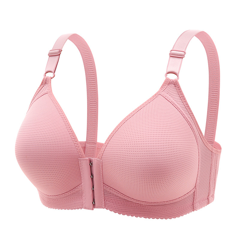 Factory direct supply spot high-grade large size no steel ring thin gathered bra comfortable adjustment mother women's underwear