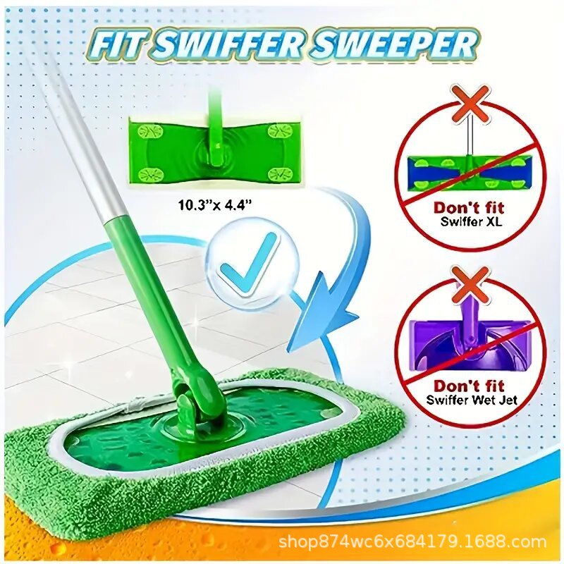 Suitable for Swiffer Mop Replacement Cloth Cover Mop Cloth Floor Mop Household Wet and Dry Rotating Mop Cloth Cover
