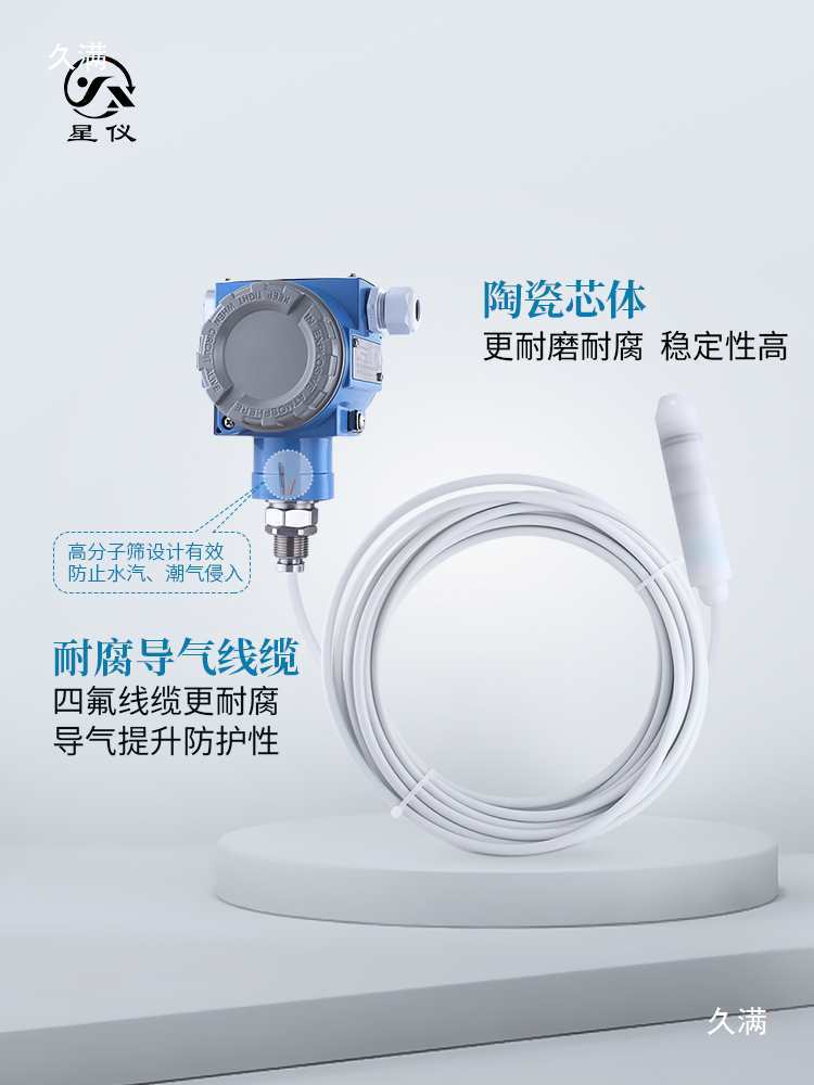 Cyw71C Anti-Corrosion Type Submersible Level Transmitter Ptfe Ceramic Core Body Digital Display Sensor Level Meter