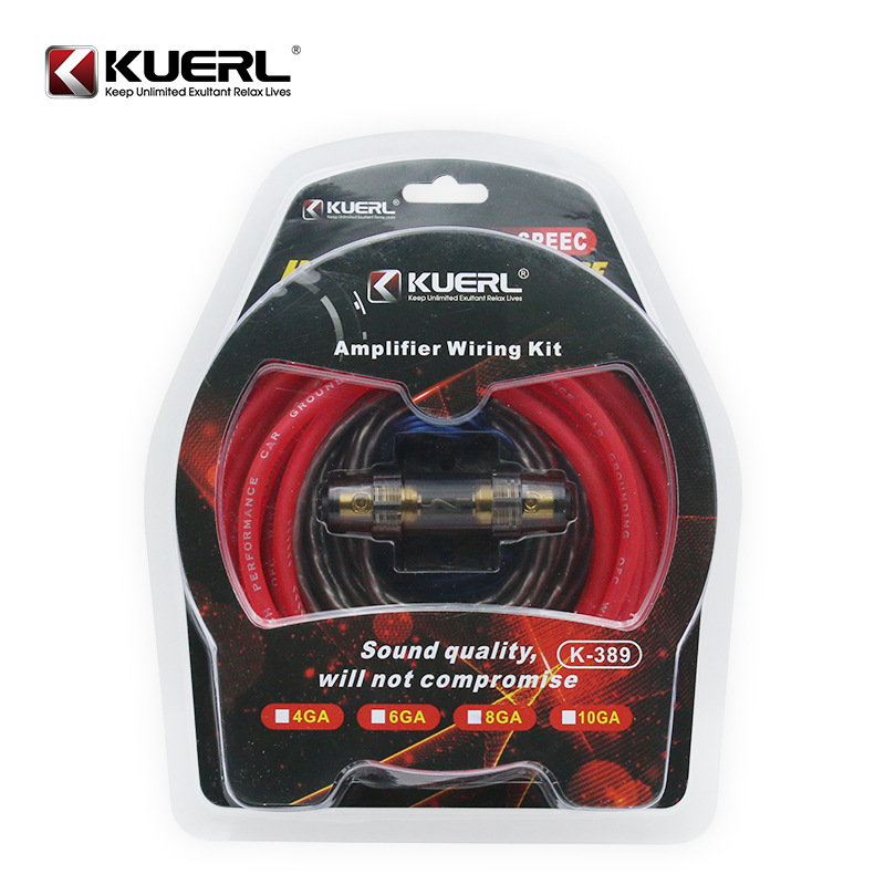 Manufacturers wholesale car audio modified subwoofer modification cable 10/8/6/4GA car amplifier line