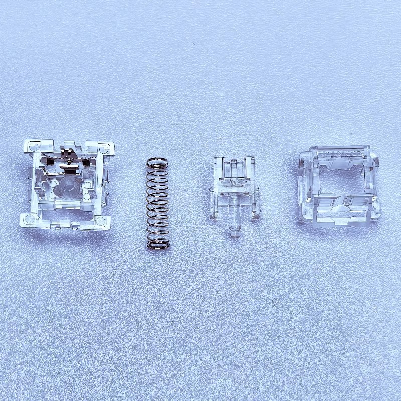 Cool Killer Ice Blade Axis Highly Translucent Five-Pin Mechanical Keyboard Axis Silver-Plated Fully Transparent Linear Light Sound Axis