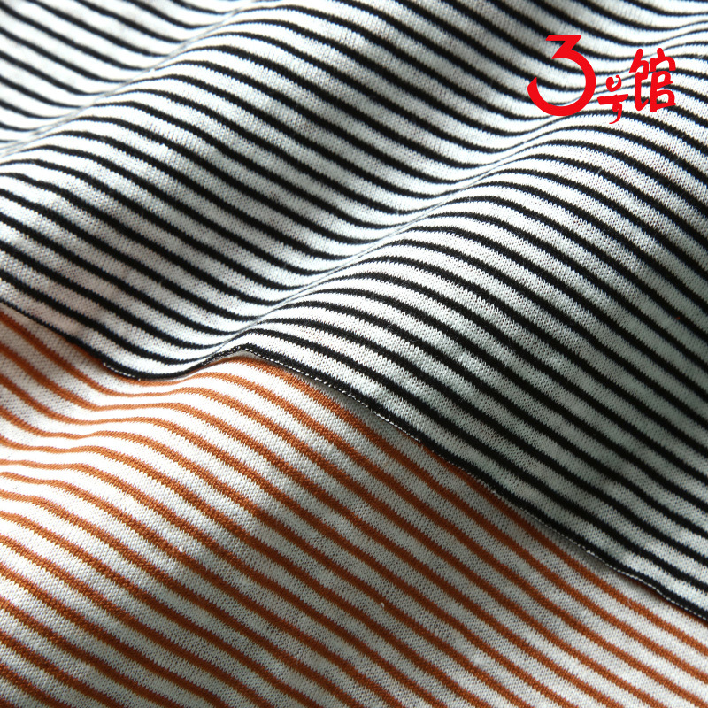 Striped hemp fabric 170g clothing hemp fabric yarn-dyed interval fabric spring and summer dress t-shirt knitted fabric