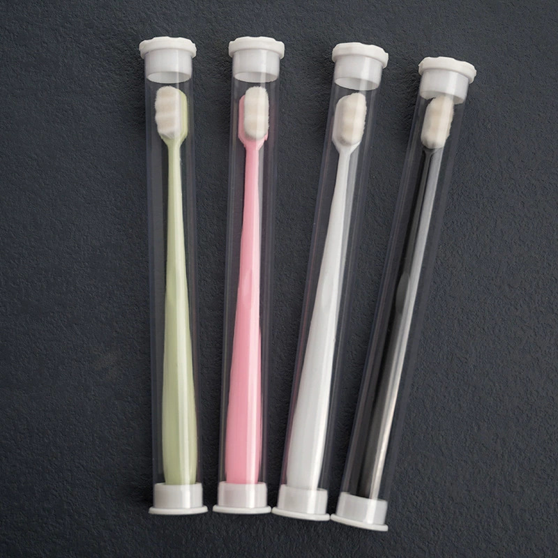 Soft Bristle Toothbrush with Ten Thousand Fine Bristles, Individually Packaged in Tubes, Wholesale for Home Use, Ultra-Nano Brush Head